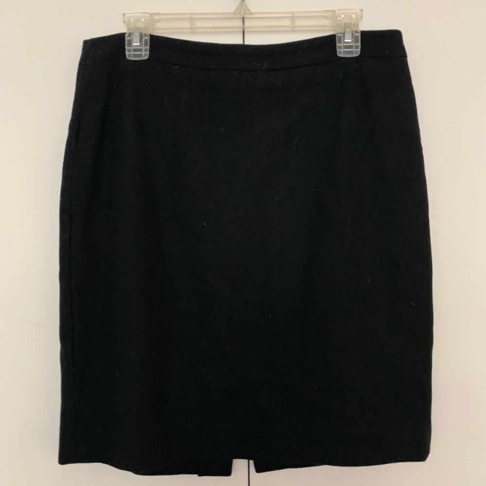 JCrew No 2 Pencil Skirt (Black, Wool, Size 10)
